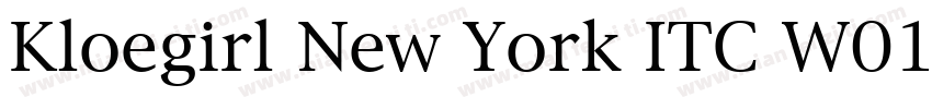 Kloegirl New York ITC W01字体转换